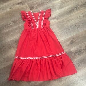 Red Ruffled Dress